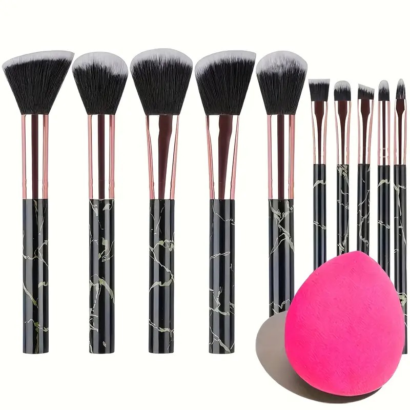 Beauty Makeup Gift Sets - 10피스 대리석 브러쉬 세트 + 뷰티