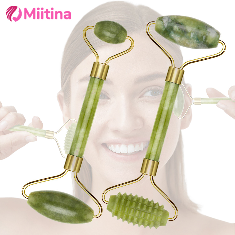 Face Massager - 천연 옥 롤러 페이스 괄사 마사지기