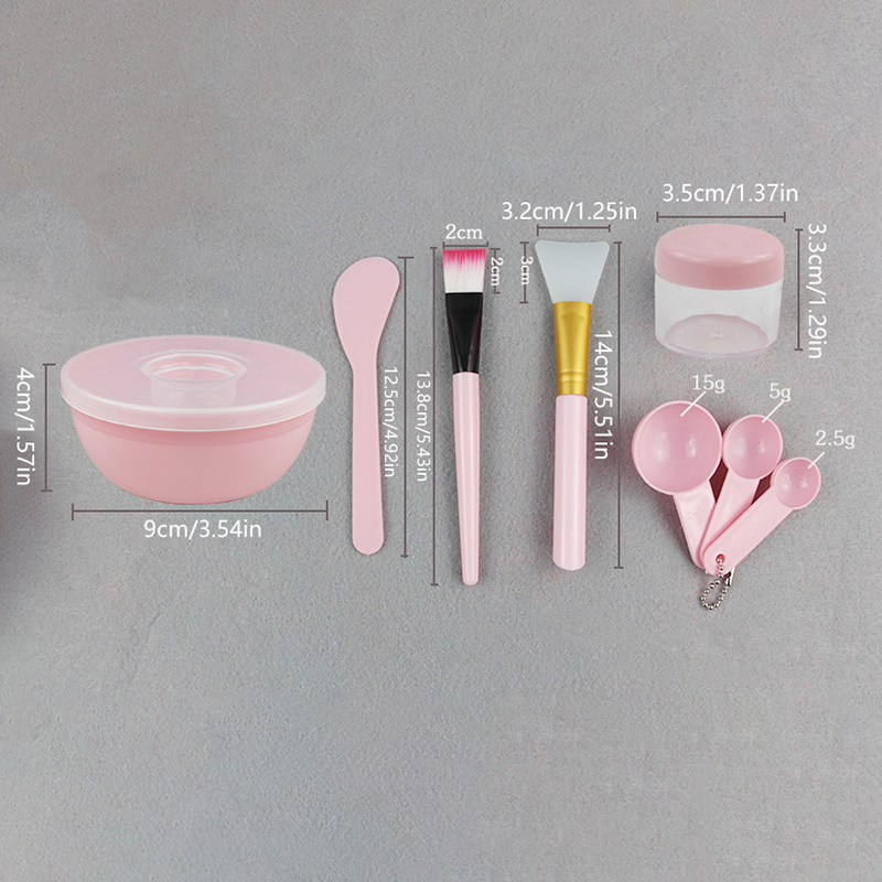 Makeup Beauty Set - 페이셜 브러쉬 마스크 볼 스푼 세트
