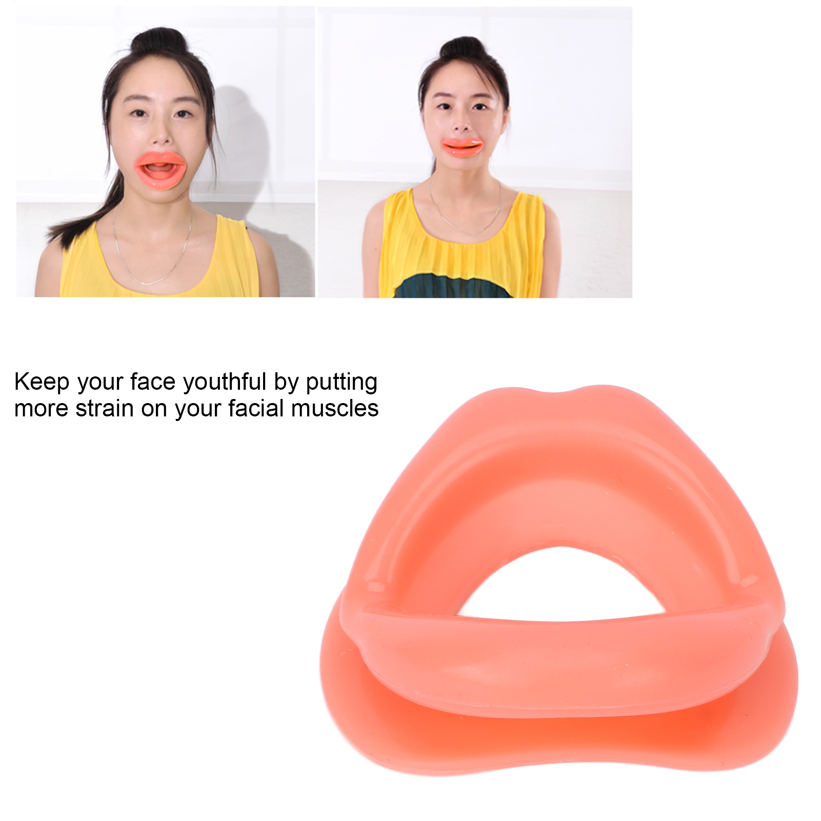 Face Massager - 실리콘 고무 얼굴 슬리머 구강 입