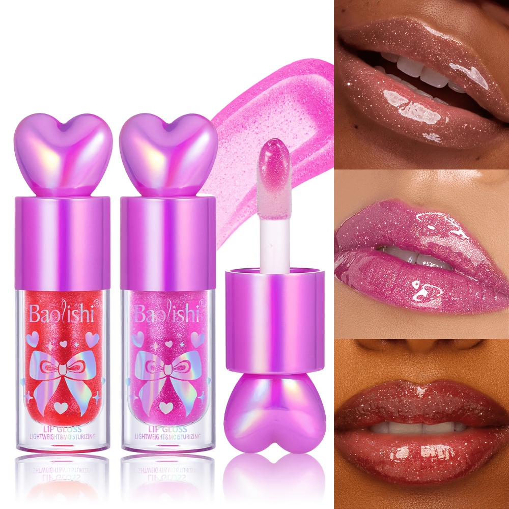 Lip Gloss Plumping - 하트 모양 립글로스 글리터 샤이니 플럼핑