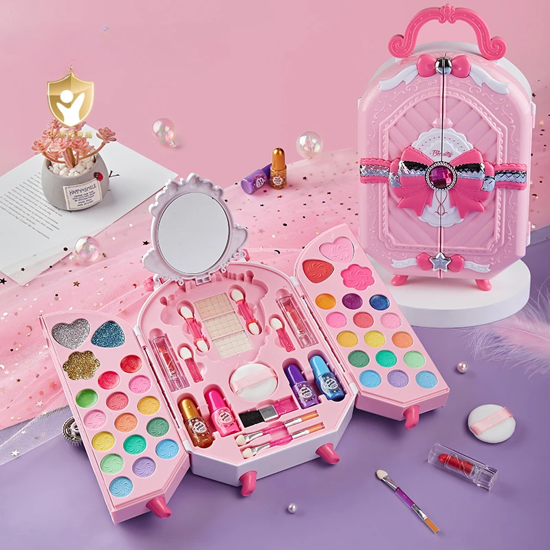 Beauty Makeup Gift Sets - 소녀를위한 안전한 화장품 장난감 공주 화장품