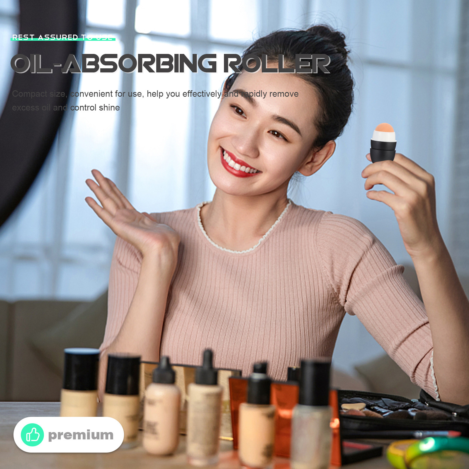 페이스 오일 마사저용 스킨케어 롤러, 오일 흡수 화산석 - Face Massager 리뷰 및 가격