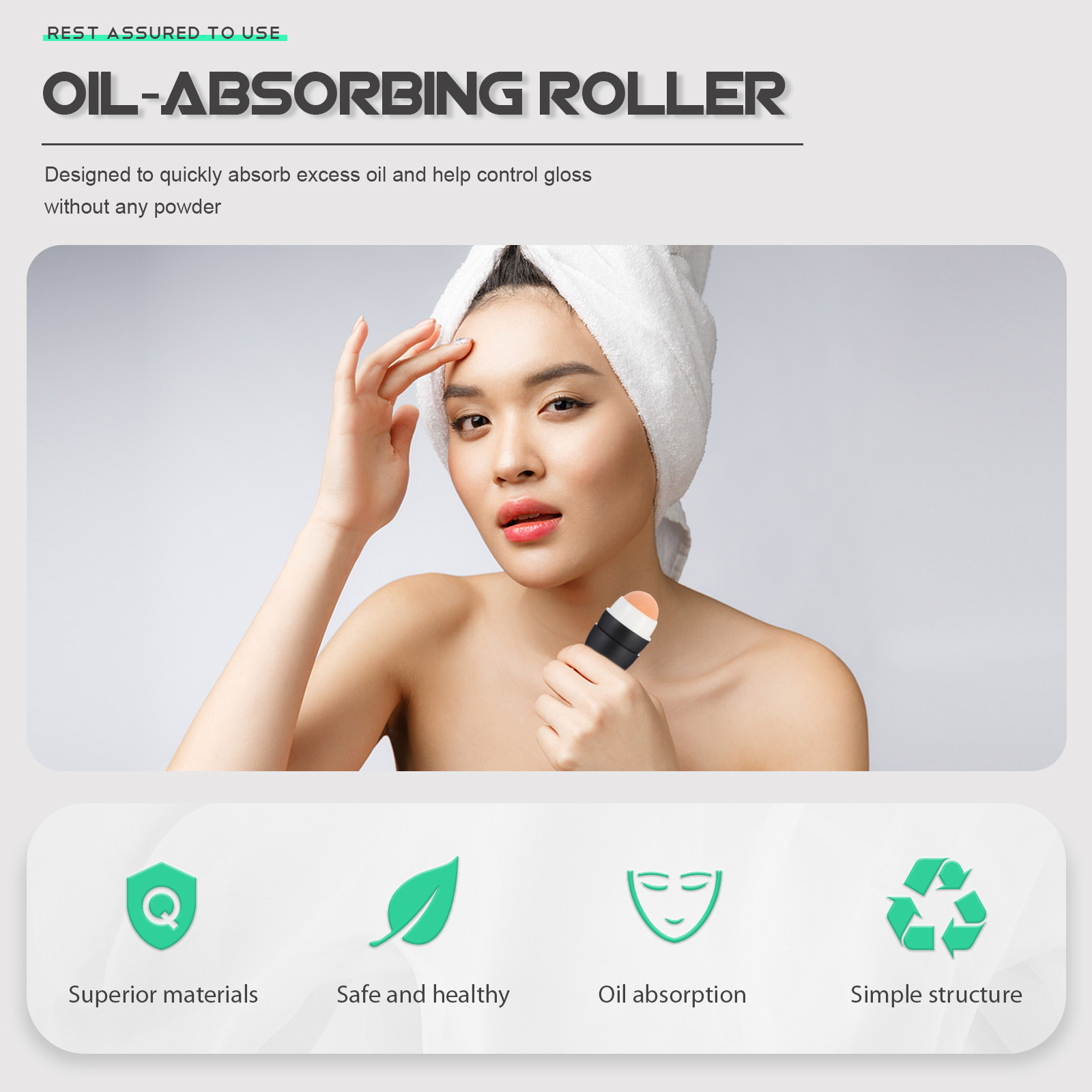 페이스 오일 마사저용 스킨케어 롤러, 오일 흡수 화산석 - Face Massager 리뷰 및 가격