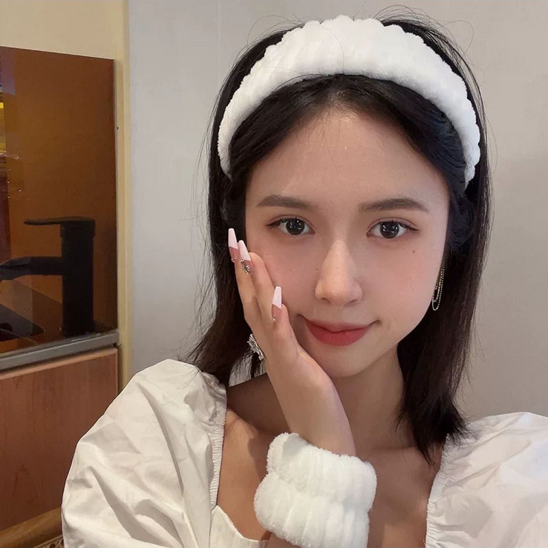 페이스 워시 손목 밴드 세트 여성용 머리띠 손목 밴드  - Makeup Beauty Set 리뷰 및 가격