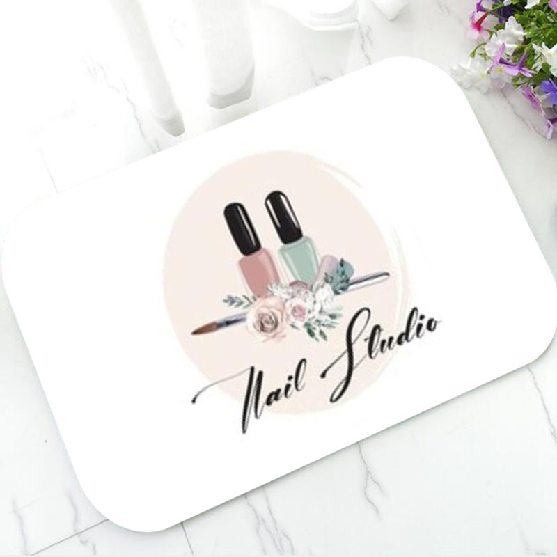 트렌디 블랙 골드 네일 아트 스튜디오 웰컴 도어 매트  - Beauty And Makeup Studio 리뷰 및 가격