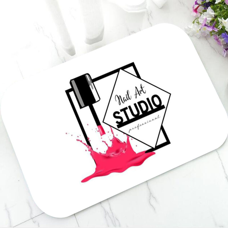 트렌디 블랙 골드 네일 아트 스튜디오 웰컴 도어 매트  - Beauty And Makeup Studio 리뷰 및 가격
