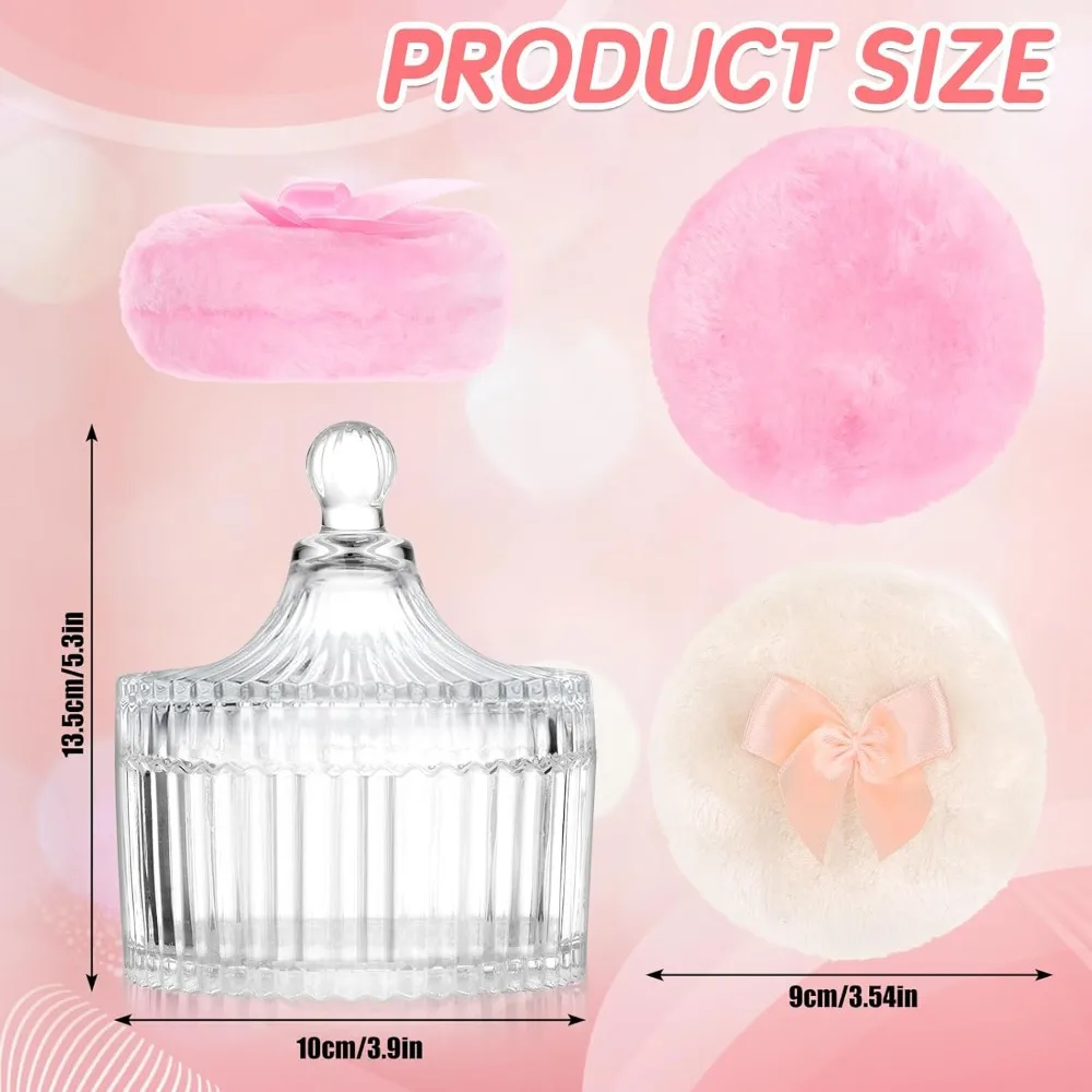 3PCS 메이크업 정리함 세트 벨벳 파우더 퍼프 유리  - Beauty Makeup Gift Sets 리뷰 및 가격