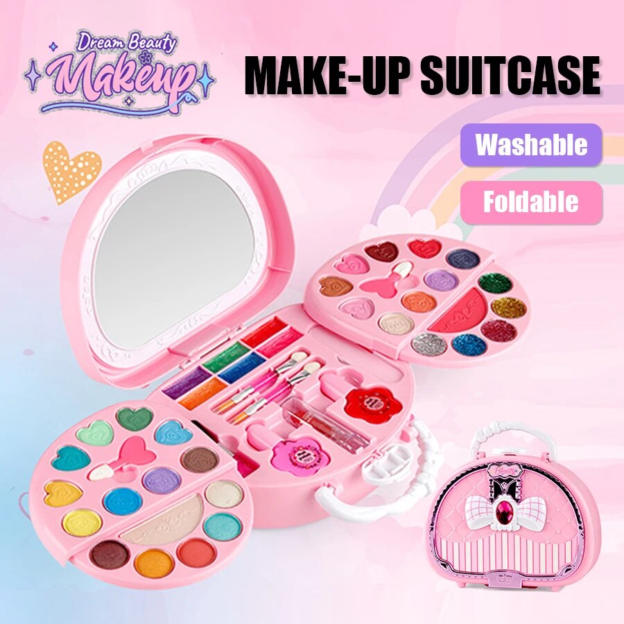 어린이 미용 장난감 메이크업 키트 작은 가방 빨 수있는 - Beauty Makeup Gift Sets 리뷰 및 가격