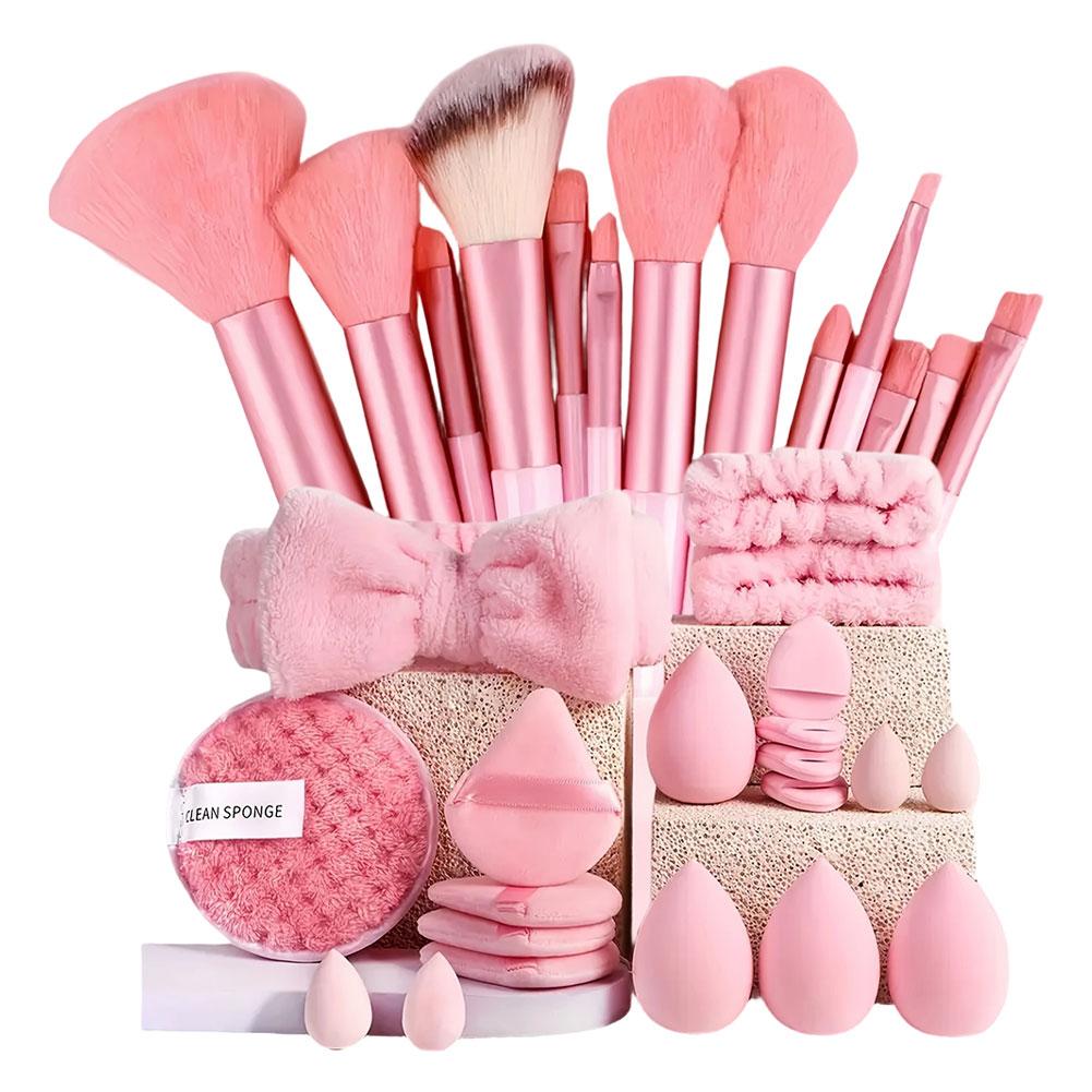 33개 메이크업 브러쉬 및 스펀지 세트, 핑크 메이크업 - Beauty Makeup Gift Sets 리뷰 및 가격