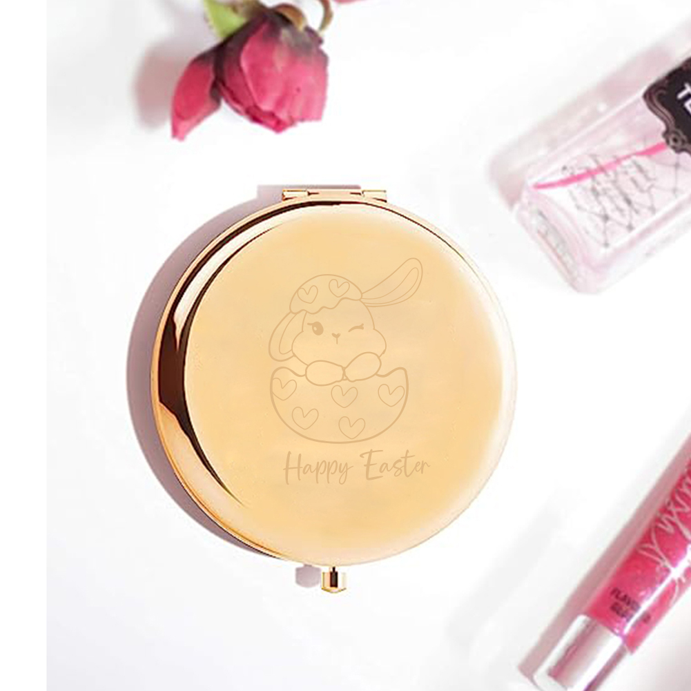1pc 만화 아름다운 토끼 맞춤형 텍스트 포켓 거울 화 - Beauty For You Makeup 리뷰 및 가격