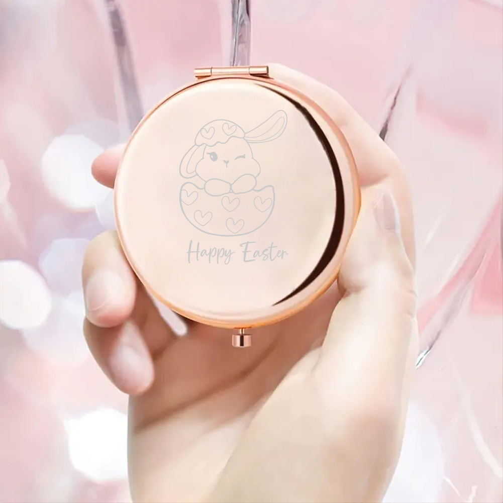 1pc 만화 아름다운 토끼 맞춤형 텍스트 포켓 거울 화 - Beauty For You Makeup 리뷰 및 가격