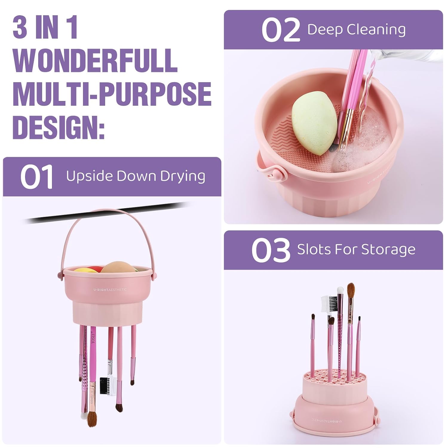 메이크업 브러쉬 세척볼 뷰티 에그 세척 도구 보관 세트 - Makeup Beauty Set 리뷰 및 가격