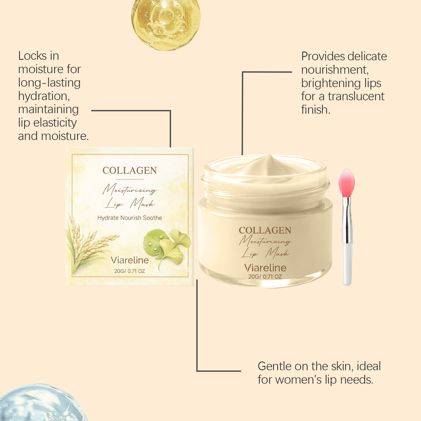 립 영양 크림 키트 (브러쉬 포함) 보습, 갈라짐 방지 - Lip Gloss Plumping 리뷰 및 가격