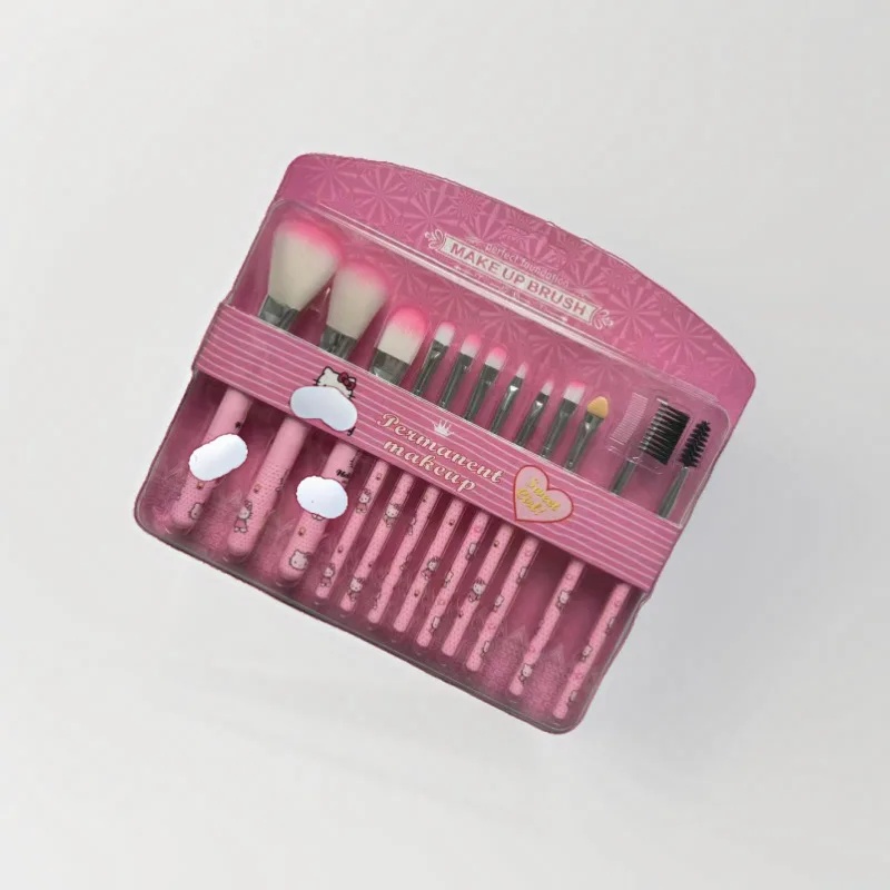 헬로 키티 12피스 메이크업 브러쉬 세트 귀여운 핑크  - Beauty Makeup Gift Sets 리뷰 및 가격
