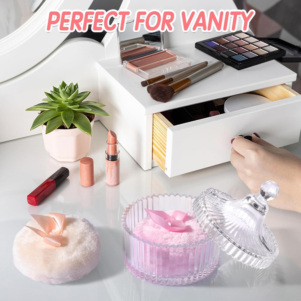 유리 보관 상자가 있는 파우더 퍼프 메이크업 정리 세트 - Beauty Makeup Gift Sets 리뷰 및 가격