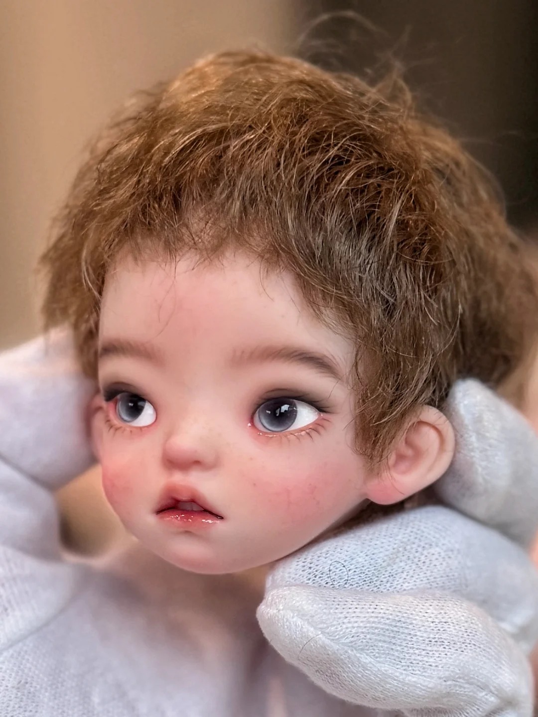 새로운 SD BJD 인형 1/6 바이루 소녀 머리 앰버 - Just Beauty Makeup 리뷰 및 가격